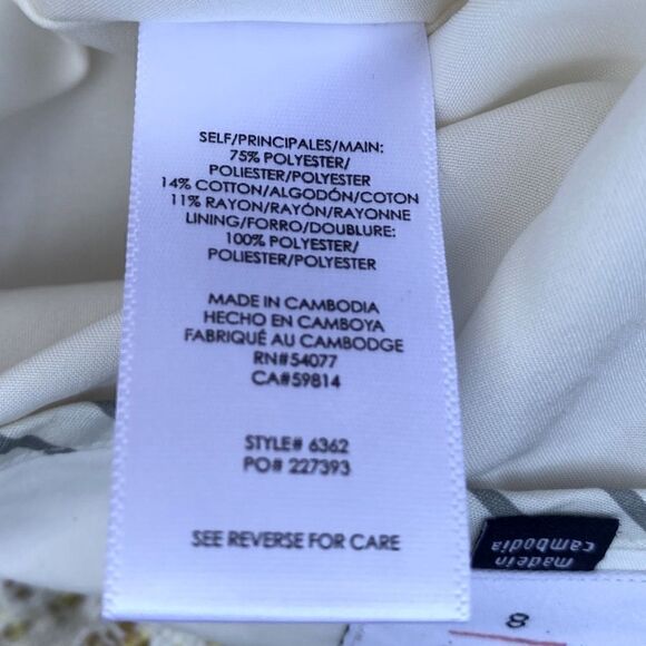 Cabi the Coco yellow & cream tweed mini button front w/pockets. Size 8. NWOT - Picture 7 of 8